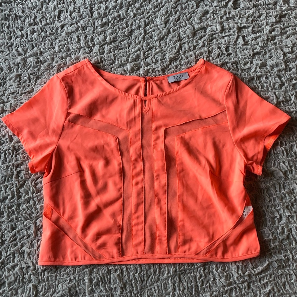 Tobi mesh crop top